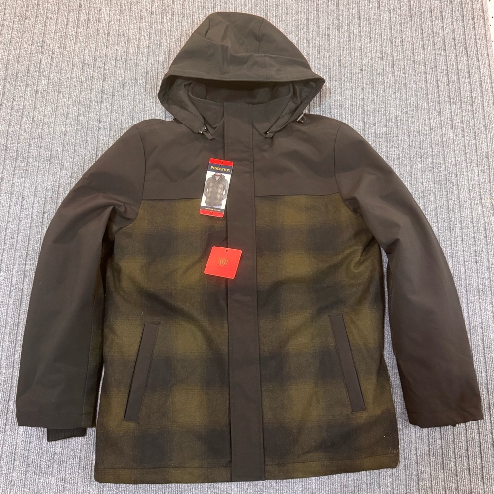 Pendleton Men Hooded Softshell‎ & Wool Blend Jacket NWT